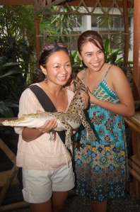 Lyn and Me with a Baby Croc :)